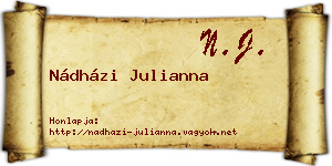 Nádházi Julianna névjegykártya