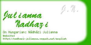 julianna nadhazi business card